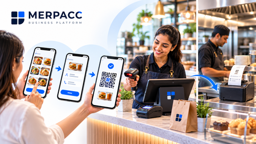 Customer scanning a takeaway QR ordering code